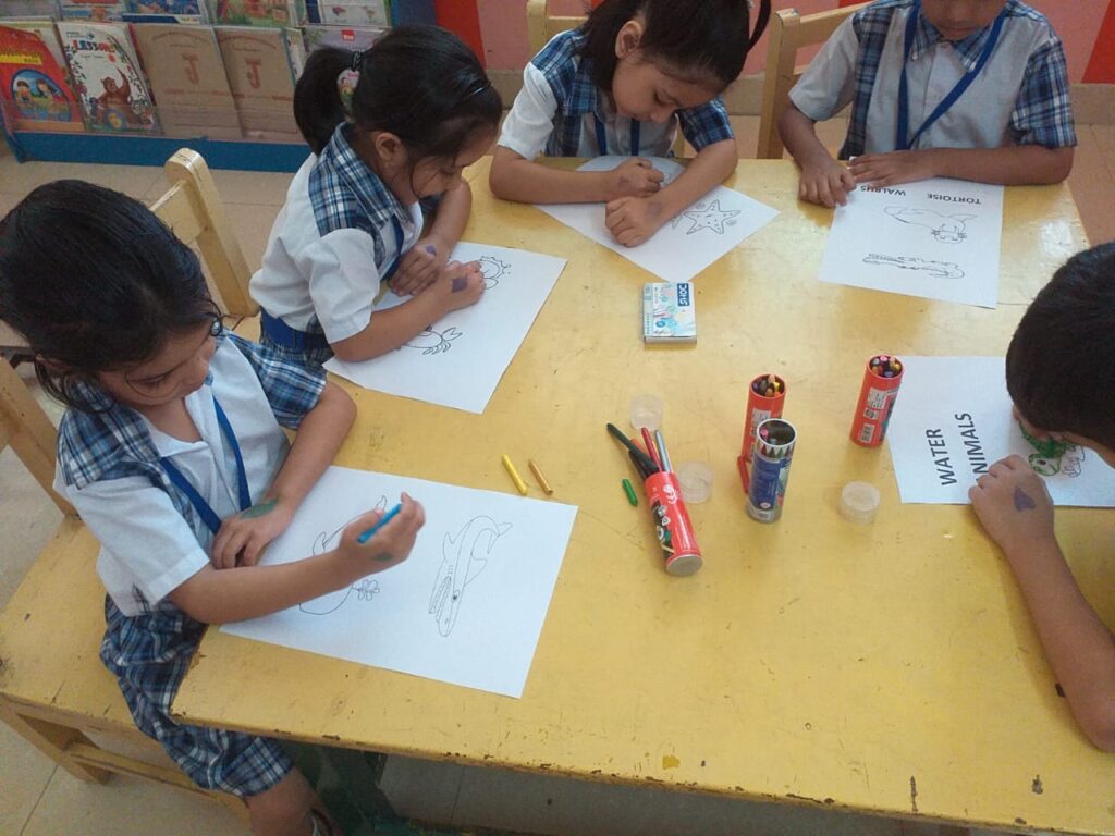 Preschool classroom in Sector 38 Chandigarh with play-based Montessori activities
